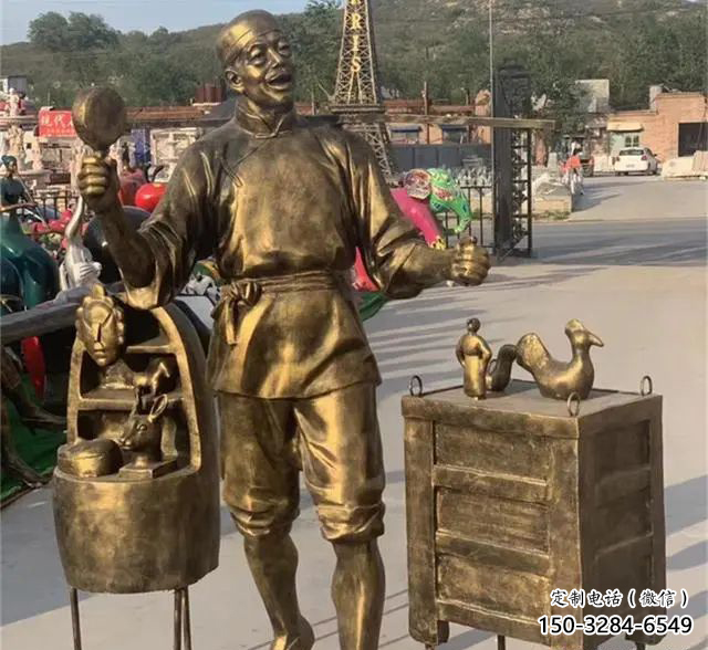 商販雕塑廠家,仿銅民俗人物雕塑,街頭叫賣人物擺件 商販雕塑廠家,仿銅民俗人物雕塑,街頭叫賣人物擺件