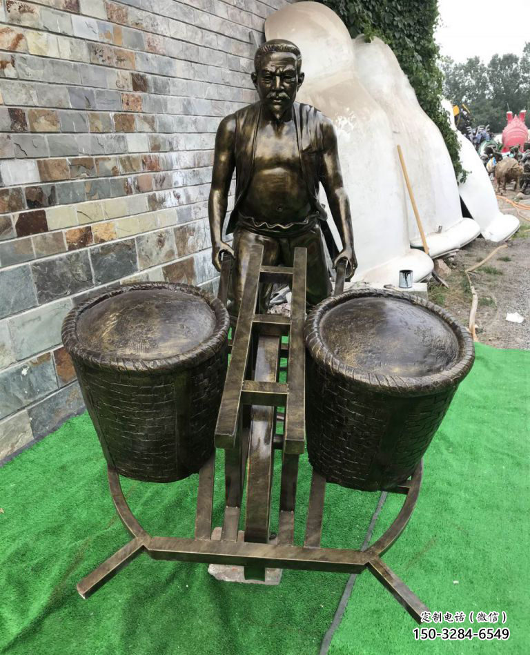 推車雕塑廠家,公園仿真人物小品,古代仿銅人物雕塑制作 推車雕塑廠家,公園仿真人物小品,古代仿銅人物雕塑制作