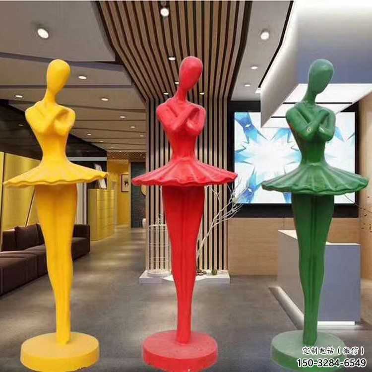 舞女雕塑廠家，公園廣場人物擺件，彩繪工藝制作