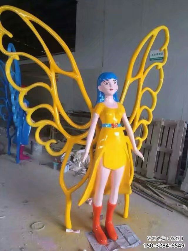 花仙子雕塑廠家,鏤空彩繪人物,卡通玻璃鋼動漫雕塑擺件 花仙子雕塑廠家,鏤空彩繪人物,卡通玻璃鋼動漫雕塑擺件