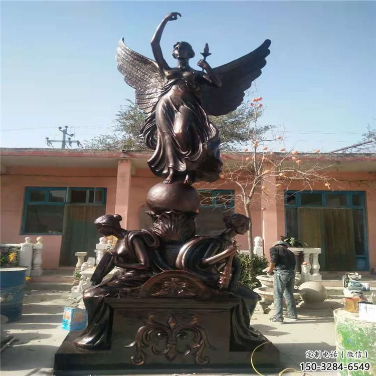 勝利女神雕塑廠家，房地產廣場雕塑擺件，西方人物雕塑小品