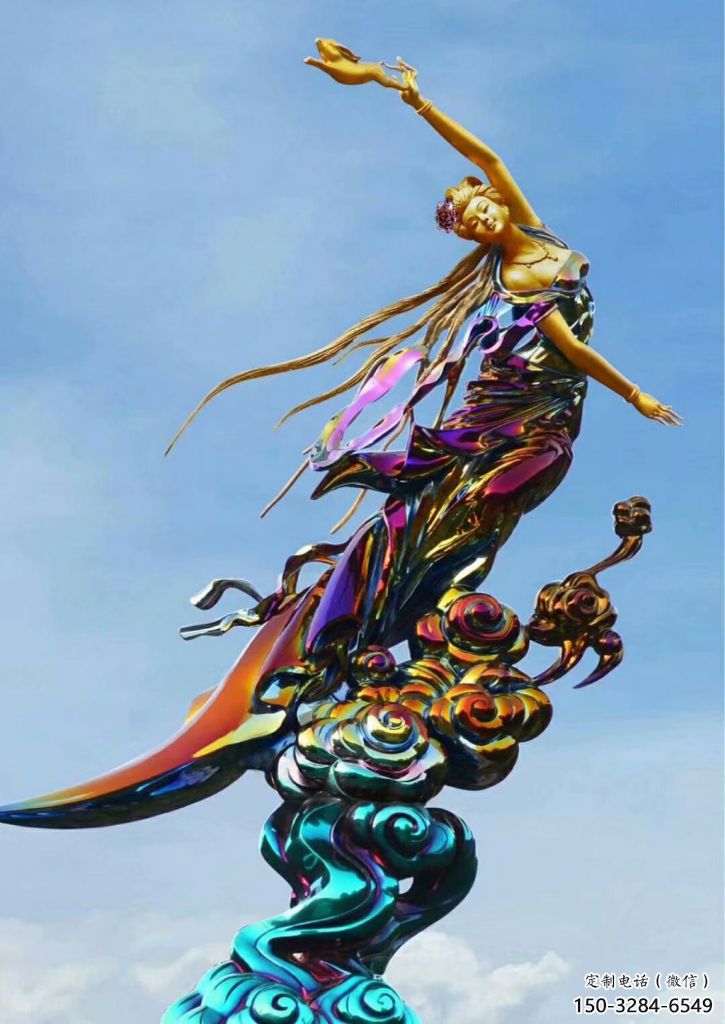 飛月雕塑廠家,彩繪神話人物雕塑,城市廣場人物雕塑擺件 飛月雕塑廠家,彩繪神話人物雕塑,城市廣場人物雕塑擺件