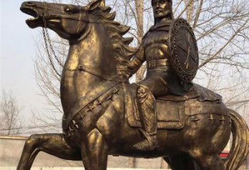 騎兵雕塑廠家，蒙古騎馬人雕塑，古代人物小品