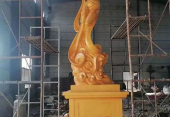 飛天雕塑廠家,神話人物雕塑小品,仿銅玻璃鋼公園雕塑擺件