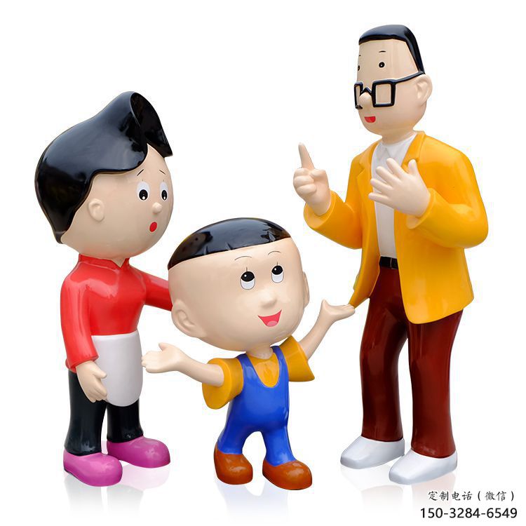 大頭兒子雕塑廠家，卡通熊出沒雕塑，影視劇動漫主題
