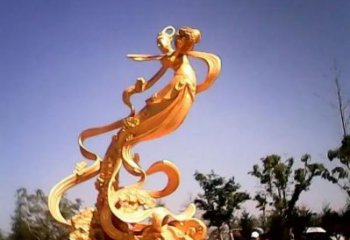 天女散花雕塑廠家，古代神話人物小品，廣場雕塑擺件