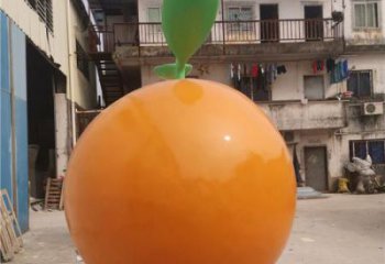 桔子雕塑廠家,公園園林水果小品,玻璃鋼桔子雕塑制作