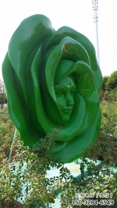 花臉雕塑廠家,卡通花朵雕塑,公園園林小品雕塑