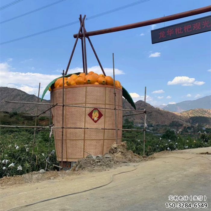 枇杷雕塑廠家,廣場水果雕塑,大型玻璃鋼枇杷雕塑廠家