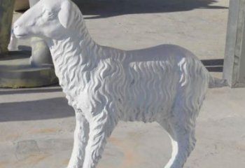 山羊雕塑廠家，仿真動(dòng)物小品，玻璃鋼園林景觀小品