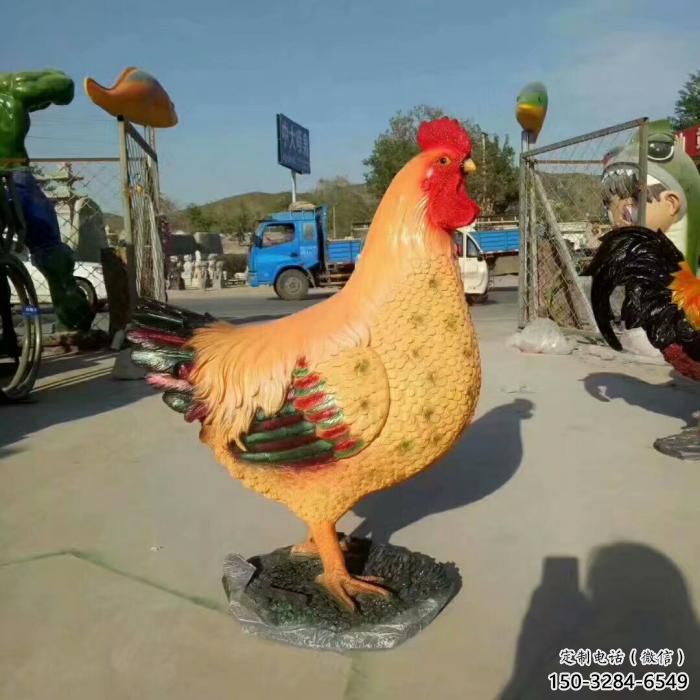 雞雕塑廠家，景觀動物小品，仿真雞雕塑制作
