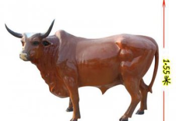 黃牛雕塑廠家,玻璃鋼仿真黃牛雕塑制作廠家
