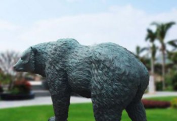 狗熊雕塑廠家，仿古動物小品，玻璃鋼狗熊雕塑制作廠