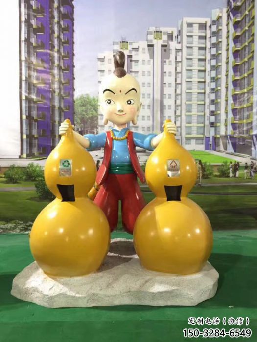 廣場濟公垃圾桶雕塑 廣場濟公垃圾桶雕塑