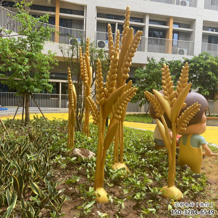 公園水稻雕塑廠家 酒店門口雕塑 彩繪擺件 公園水稻雕塑廠家 酒店門口雕塑 彩繪擺件