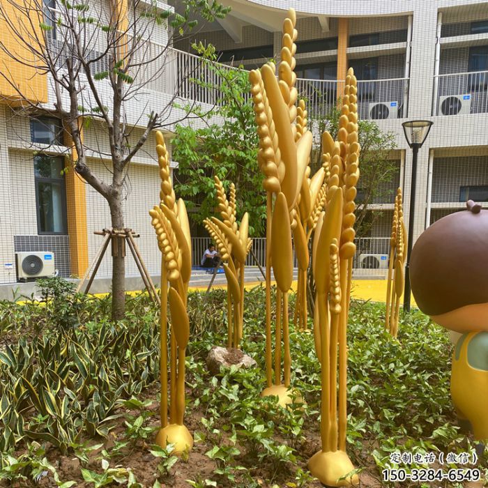 古銅色水稻雕塑廠家 大型城市雕塑 商業街擺件 古銅色水稻雕塑廠家 大型城市雕塑 商業街擺件