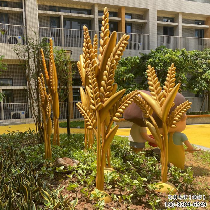 酒店水稻雕塑廠家 庭院仿真雕塑 彩繪小品