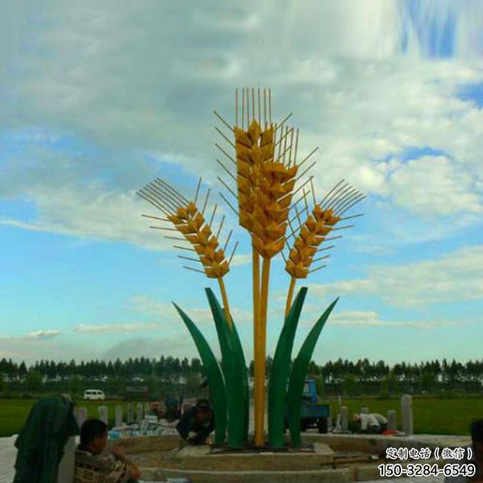 田間青稞雕塑廠家 彩繪仿真雕塑 園林擺件 田間青稞雕塑廠家 彩繪仿真雕塑 園林擺件