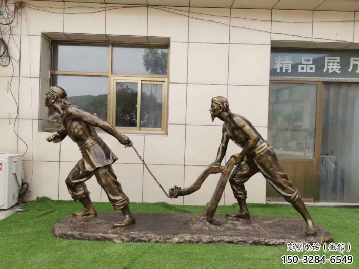 庭院農耕牛雕塑廠家 城市古銅色雕塑 動物小品