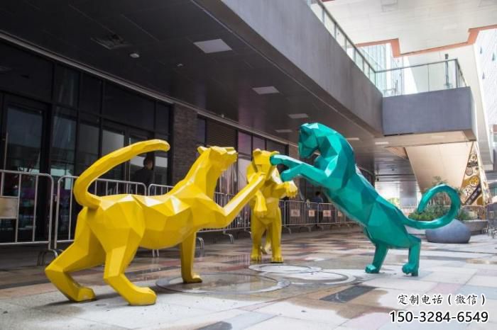 城市豹子雕塑廠家 風景區彩繪雕塑 抽象擺件 城市豹子雕塑廠家 風景區彩繪雕塑 抽象擺件