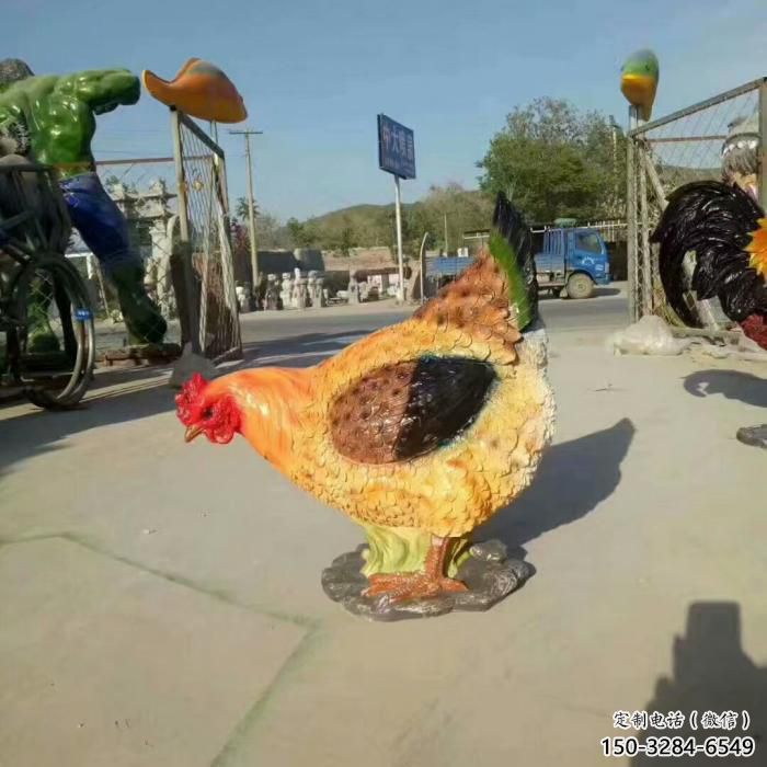 店門口公雞雕塑廠家 創意家禽雕塑 仿真擺件 店門口公雞雕塑廠家 創意家禽雕塑 仿真擺件