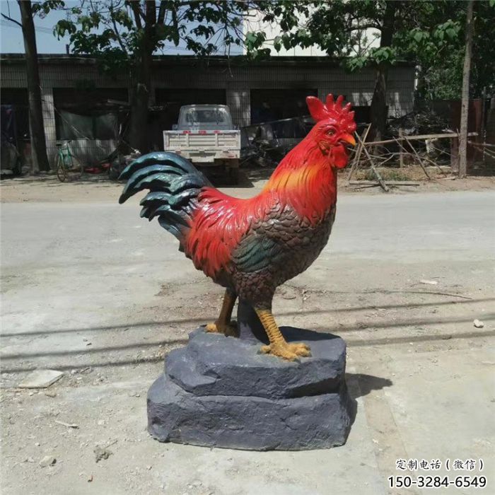 酒店公雞雕塑廠家 庭院仿真雕塑 彩繪家禽 酒店公雞雕塑廠家 庭院仿真雕塑 彩繪家禽