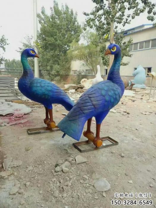 公園孔雀雕塑 酒店門口雕塑 彩繪擺件 公園孔雀雕塑 酒店門口雕塑 彩繪擺件