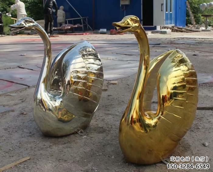 創意天鵝雕塑 步行街店門口雕塑 家禽小品 創意天鵝雕塑 步行街店門口雕塑 家禽小品