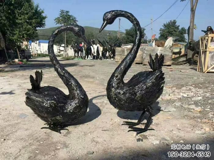 仿真天鵝雕塑 店門口園林雕塑 動物小品制作 仿真天鵝雕塑 店門口園林雕塑 動物小品制作