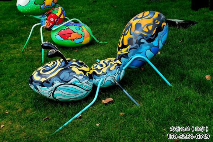 彩繪螞蟻雕塑 仿真動物雕塑 步行街擺件 彩繪螞蟻雕塑 仿真動物雕塑 步行街擺件