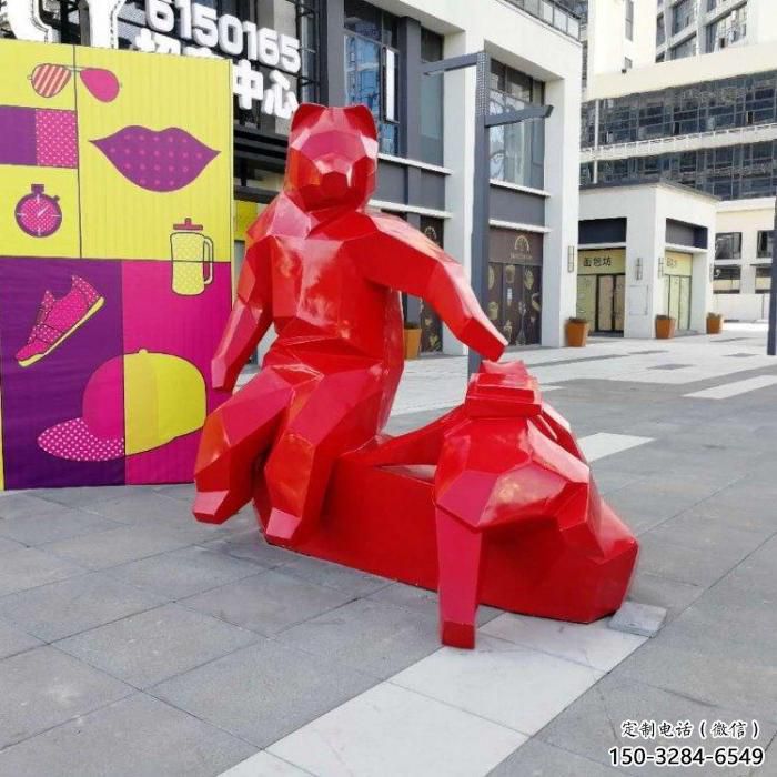 大型北極熊雕塑 步行街宣傳雕塑 仿真擺件