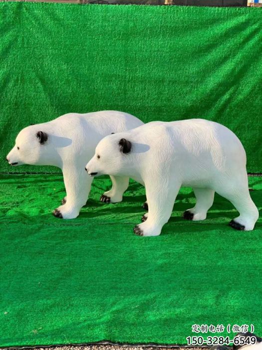 仿古北極熊雕塑 庭院彩繪雕塑 田間小品 仿古北極熊雕塑 庭院彩繪雕塑 田間小品