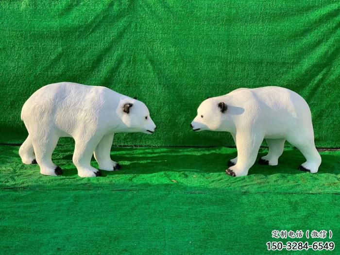 庭院北極熊雕塑 城市古銅色雕塑 音樂小品