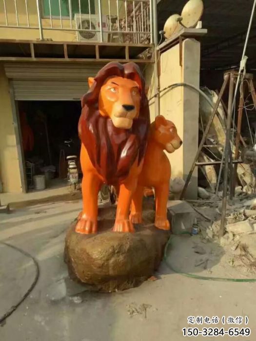 售樓處獅子雕塑 商業街彩繪雕塑 動物擺件 售樓處獅子雕塑 商業街彩繪雕塑 動物擺件