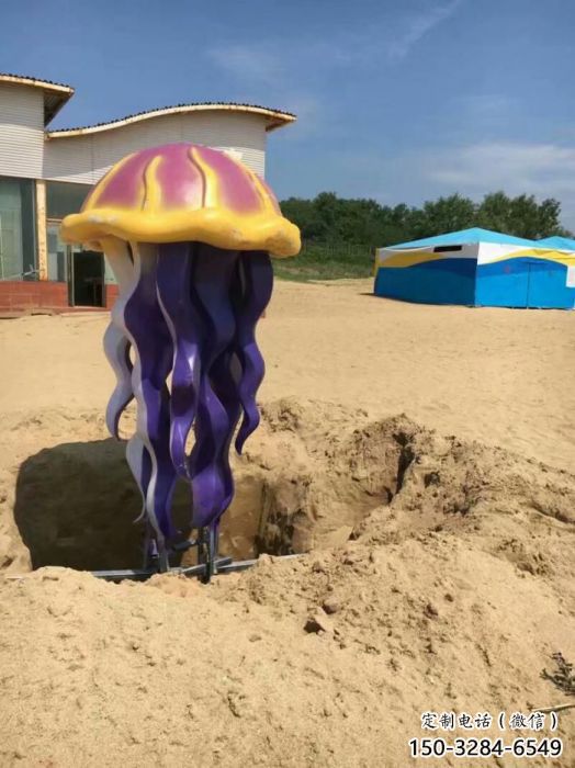 商場水母雕塑 仿真海洋生物雕塑 店門口小品