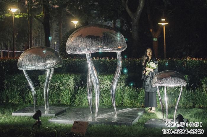 庭院水母雕塑 城市古銅色雕塑 音樂小品