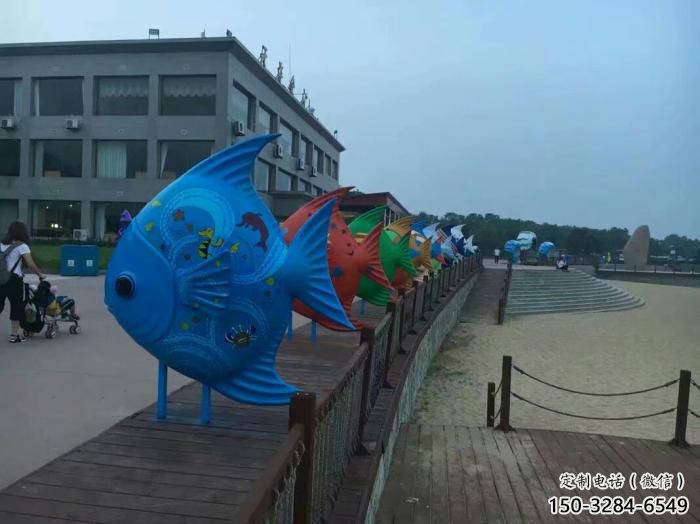 商場金魚雕塑 仿真海洋生物雕塑 店門口小品