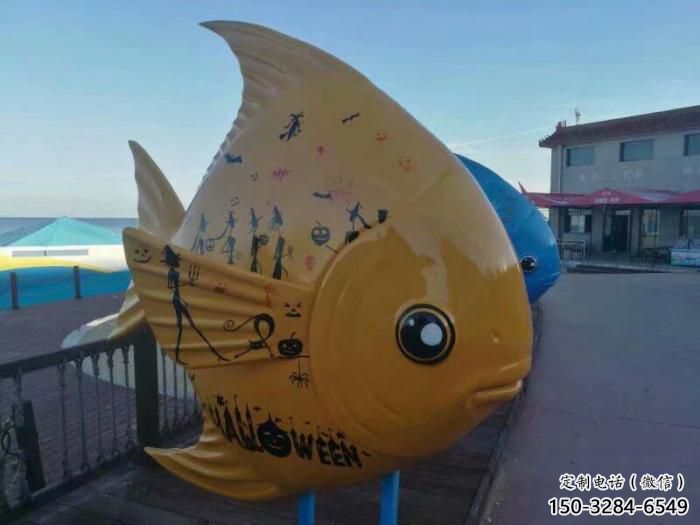 庭院金魚雕塑 城市古銅色雕塑 音樂小品