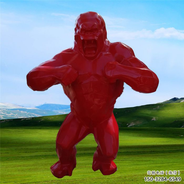 仿古大猩猩雕塑 庭院彩繪雕塑 田間小品 仿古大猩猩雕塑 庭院彩繪雕塑 田間小品