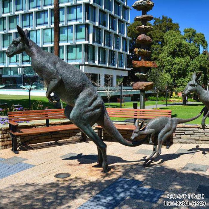 商場袋鼠雕塑 仿真動物雕塑 店門口小品 商場袋鼠雕塑 仿真動物雕塑 店門口小品