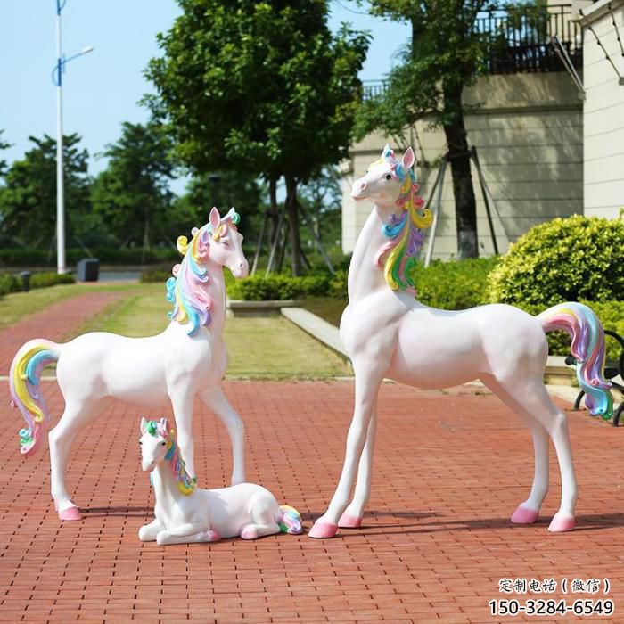 公園獨(dú)角獸雕塑 酒店門口雕塑 彩繪擺件 公園獨(dú)角獸雕塑 酒店門口雕塑 彩繪擺件
