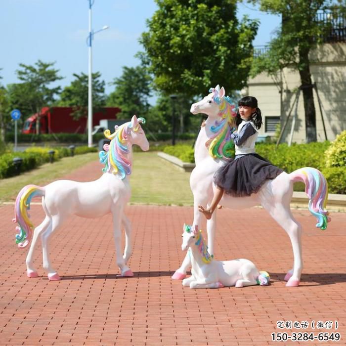 商業(yè)街獨角獸雕塑 售樓處景觀雕塑 動物擺件