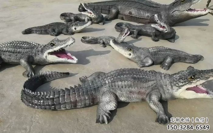 園林鱷魚雕塑 風景區(qū)仿真雕塑 廣場小品 園林鱷魚雕塑 風景區(qū)仿真雕塑 廣場小品