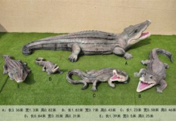 大型鱷魚雕塑 步行街宣傳雕塑 仿真擺件