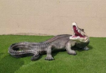商場(chǎng)鱷魚(yú)雕塑 仿真動(dòng)物雕塑 店門(mén)口小品
