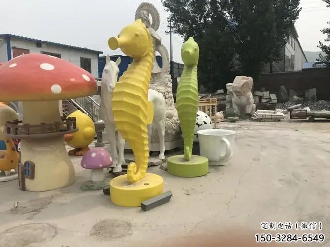 大型海馬雕塑 商業街廣場雕塑 古銅色擺件