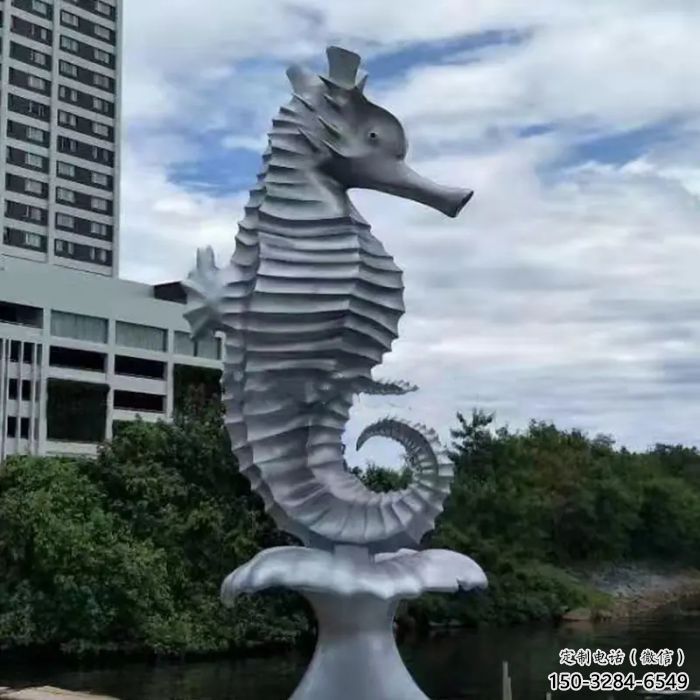 古銅色海馬雕塑 大型城市雕塑 商業(yè)街?jǐn)[件