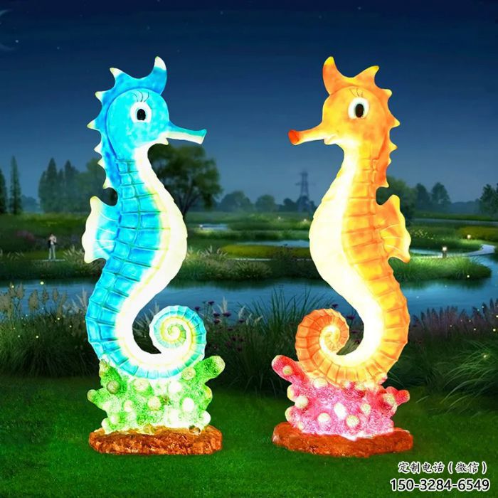 酒店海馬雕塑 庭院仿真雕塑 彩繪小品 酒店海馬雕塑 庭院仿真雕塑 彩繪小品