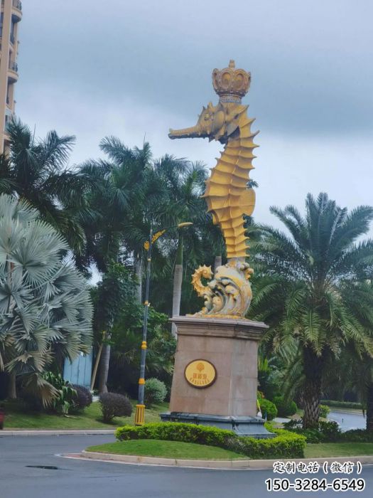 園林海馬雕塑 田間彩繪雕塑 仿真擺件 園林海馬雕塑 田間彩繪雕塑 仿真擺件