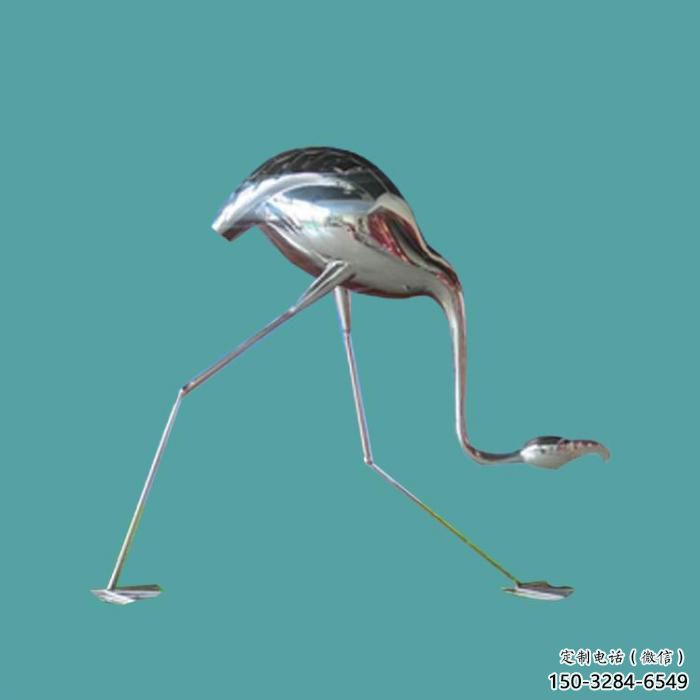 仿古火烈鳥雕塑 庭院彩繪雕塑 田間小品 仿古火烈鳥雕塑 庭院彩繪雕塑 田間小品